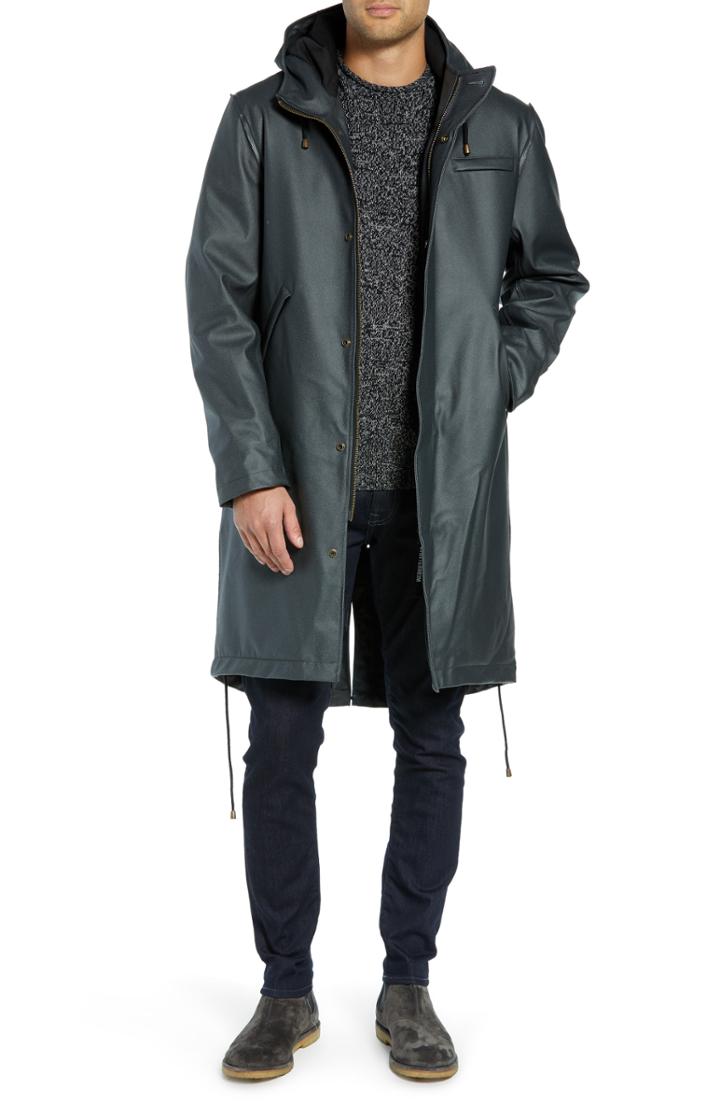 Men's Stutterheim Jukkasjarvi Waterproof Rain Parka - Black