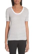 Women's Emporio Armani Damier Stripe Tee Us / 38 It - White