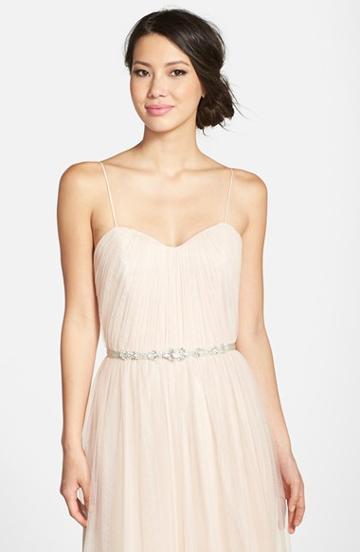 Women's Jim Hjelm Occasions Embellished Belt - Alabaster
