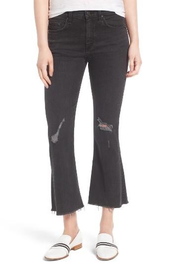 Women's Rag & Bone/jean High Waist Velvet Crop Flare Pants