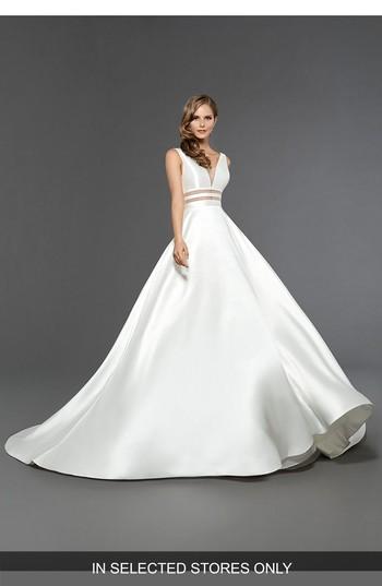 Women's Matthew Christopher Ella Sleeveless Mikado Gown, Size - Ivory