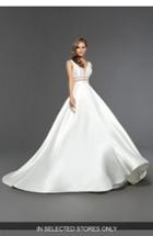 Women's Matthew Christopher Ella Sleeveless Mikado Gown, Size - Ivory