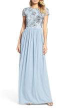 Women's Adrianna Papell Cap Sleeve Embroidered Bodice Gown