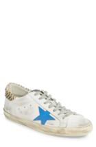 Men's Golden Goose Superstar Sneaker With Genuine Calf Hair Trim Eu - White