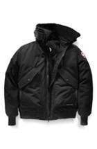 Men's Canada Goose Bromley Down Bomber Jacket With Genuine Shearling Collar, Size - Black