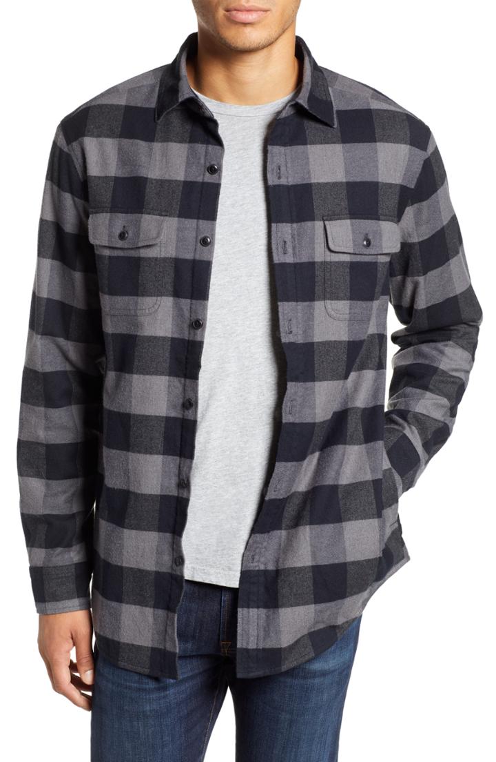 Men's Vineyard Vines Deepwood Regular Fit Lined Flannel Shirt Jacket - Black