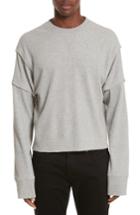 Men's Helmut Lang Military Panel Sleeve Thermal Shirt - Grey