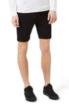 Men's Topman Stretch Skinny Fit Denim Shorts - Black