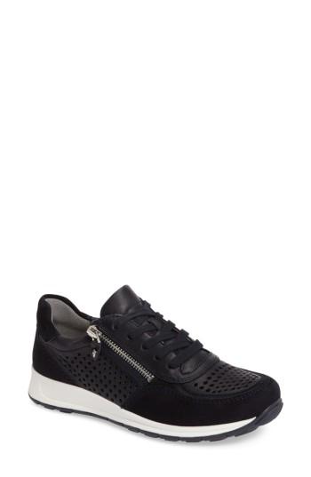 Women's Ara Olivia Perforated Sneaker M - Blue