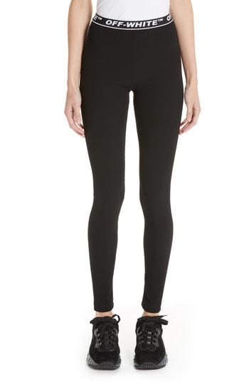 Women's Off-white Cannette Simple Logo Leggings Us / 42 It - Black