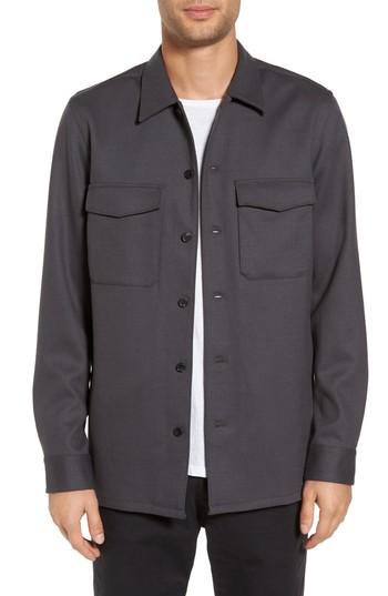 Men's Theory Mory Nc Trim Fit Buffalo Shirt - Grey