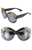 Women's Leith 55mm Floral Embellished Cat Eye Sunglasses -