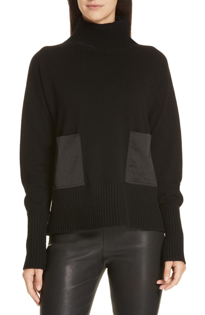 Women's Boss Falerna Patch Pocket Sweater, Size - Black