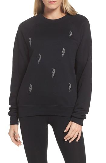 Women's Ultracor Swarovski Bolt Sweatshirt - Black