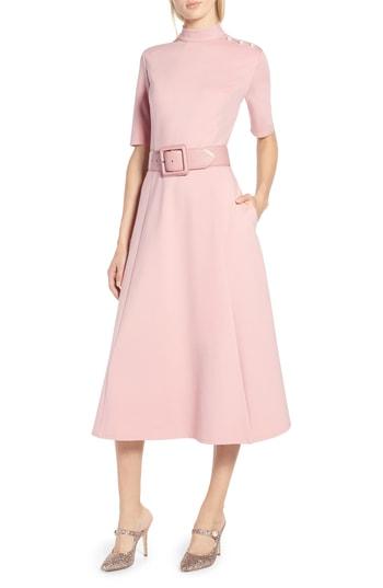 Women's Halogen X Atlantic-pacific Stretch Ponte Dress - Pink
