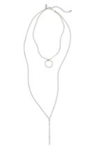 Women's Topshop Rhinestone Circle Stack Multirow Necklace