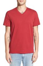 Men's The Rail Slub Cotton V-neck T-shirt, Size - Red