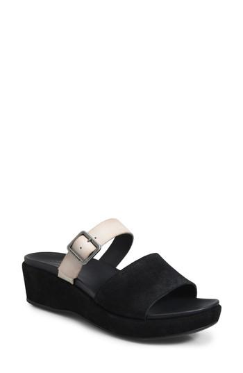 Women's Kork-ease Bisti Wedge Slide Sandal M - Black