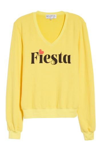 Women's Wildfox Fiesta V-neck Baggy Beach Pullover