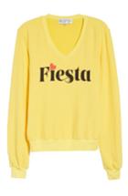 Women's Wildfox Fiesta V-neck Baggy Beach Pullover