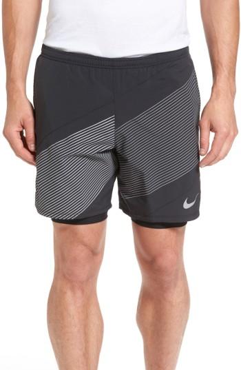 Men's Nike Flex Running Shorts, Size - Black