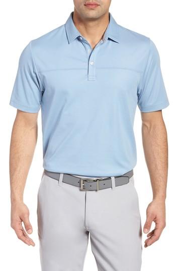 Men's Travis Mathew Brun Fit Pique Polo, Size Small - Blue