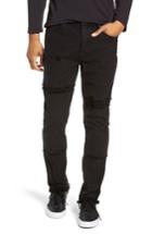 Men's Hudson Jeans Vaughn Moto Skinny Fit Jeans - Black