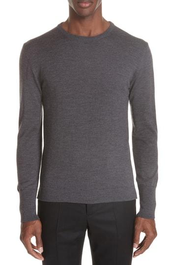 Men's Officine Generale Nina Merino Wool Sweater - Grey