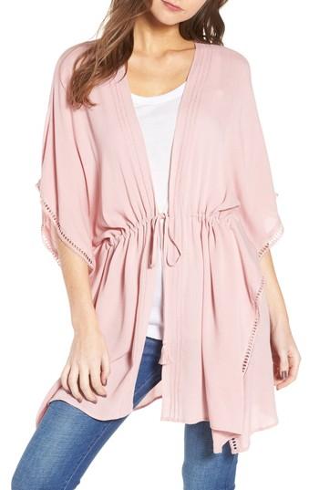 Women's Treasure & Bond Shimmer Kimono, Size - Pink
