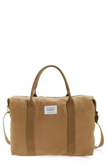 Men's Barbour Dromond Canvas Holdall Bag - Metallic