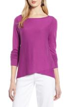 Women's Halogen Crossover Front Knit Sweater - Purple