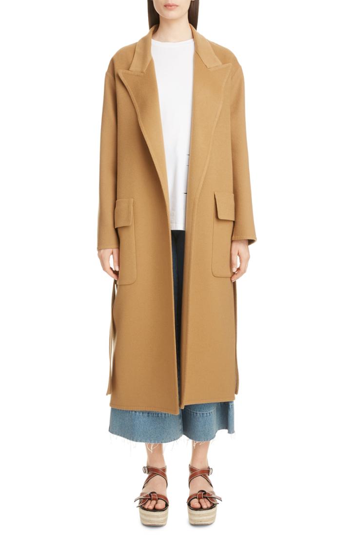 Women's Loewe Botanical Panel Wool & Mohair Coat