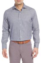 Men's Peter Millar Collection Santorini Summer Regular Fit Bird's Eye Sport Shirt - Blue/green