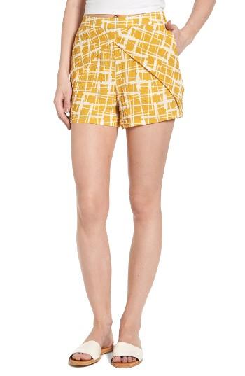 Women's J.o.a. Faux Wrap Print Shorts
