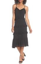 Women's Michael Michael Kors Tiered Ruffle Midi Dress - Black