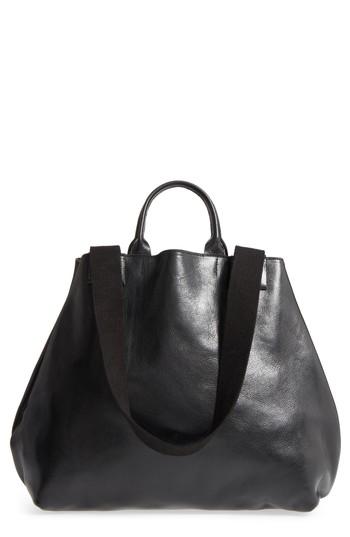 Clare V. Le Big Sac Leather Tote - Black