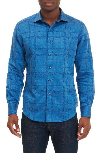 Men's Robert Graham Morley Sport Shirt - Blue