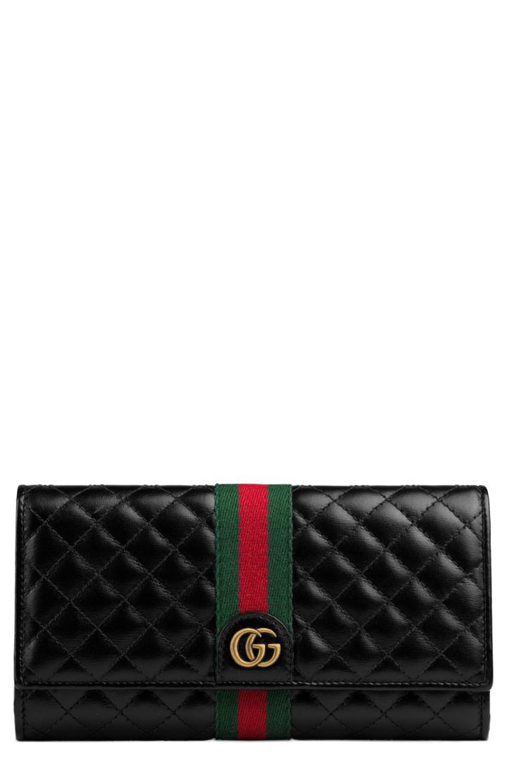 Women's Gucci Quilted Leather Continental Wallet -
