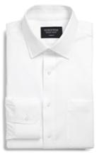 Men's Nordstrom Men's Shop Classic Fit Non-iron Solid Dress Shirt - 32 - White