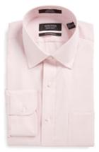 Men's Nordstrom Men's Shop Traditional Fit Non-iron Solid Dress Shirt - 35 - Pink