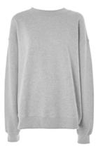 Women's Topshop Boutique Oversize Sweatshirt Us (fits Like 0) - Grey