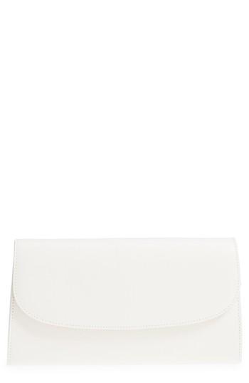 Nordstrom Leather Clutch - White