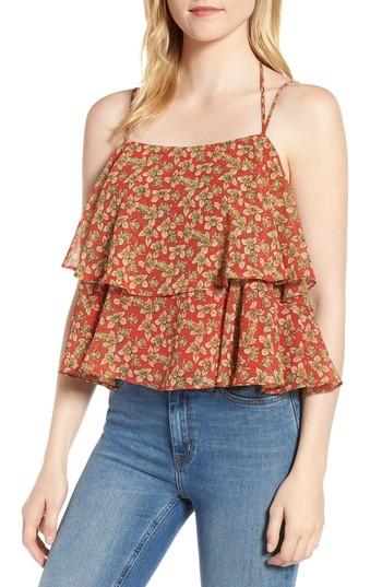 Women's Rebecca Minkoff Cynthia Floral Tiered Top - Red
