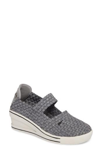 Women's Bernie Mev. Frontier Woven Mary Jane Wedge Us / 39eu - Grey