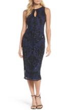 Petite Women's Pisarro Nights Beaded Pencil Dress P - Blue