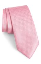 Men's Nordstrom Men's Shop Kensington Check Silk Tie, Size - Pink