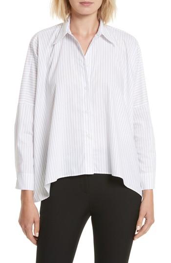 Women's Mm6 Maison Margiela Stripe Poplin Top Us / 40 It - White