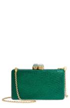 Nordstrom Woven Straw Clutch - Green