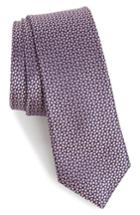 Men's Calibrate Talley Abstract Silk Tie, Size - Purple