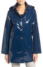 Women's Jane Post 'princess' Rain Slicker With Detachable Hood - Blue